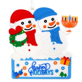 Christmas Hanukkah Ornament Snowman Hanging Decoration Happy Hanukkah Merry Christmas Party Supplies
