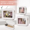 Pinkmik - Bolsa de maquillaje transparente para maquillaje portátil, bolsa