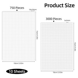 3750Pcs Foam Dots Squares Double-Sided Adhesive 3D Pop Foam Square Mount for Scrapbook Craft DIY Office Supplies, 0.2 x 0.2 Inch, 0.4 x 0.4 Inch, 2 Sizes