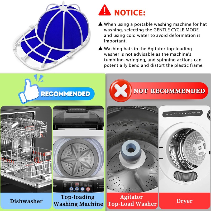 Haiou Hat Washer Cage - Protect Shape & Prevent Damage