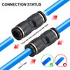 Baomain Pneumatic Union Fittings PU-8 8mm Push In Quick Touch