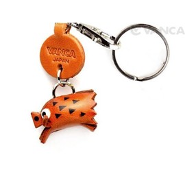 Inoshishi Genuine Leather Zodiac Keychain Bankakraft Leather Story (Made in Japan)