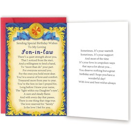 Mcduldul Birthday Card for Son-in-Law | Son in Law Birthday Gifts | Adult Male Birthday Card for Men Him| 5.3 x 8.0 Inch Greeting Cards with Envelope