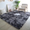 Fluffy Rug 8x10 for Living Room - Large Grey Plush