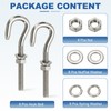 PATIKIL M5 Stainless Steel Eye Bolt, 8 Set Hook Eyelet