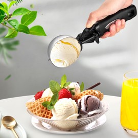 Ice Cream Scoop with Trigger, 4.9 Tbsp Cookie Scoop for Baking, 2.45 Oz Cookie dough Scoop, Large Ice Cream Scooper, Stainless Steel Portion Scoop,72.7 ML