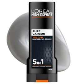 L'Oréal Paris Men Expert Carbon Clean Duschgel, reinigt sensible Männerhaut (Gesicht, Körper & Haare) | spendet Feuchtigkeit | maskulin-würziger Duft (2x 300ml)