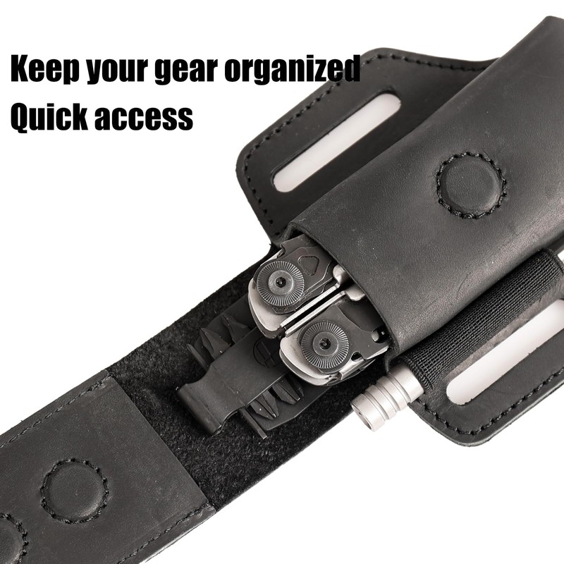 Topstache Leather Multitool Sheath for Belt - Leather Multitool Holder