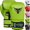 Mytra Fusion Kids Boxing Gloves Carbon AL2 (Green, 8 oz)