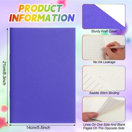 Gueevin 8 Pcs Blank Books for Kids to Write Stories Bulk Small Notebooks Journals Colorful Soft Cover Notebooks for Drawing Students Gifts for Christmas End of The Year 5.5''x 8.3'' (Stylish Colors)