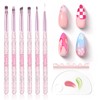 Beetles Gel Polish Nail Art Brushes Set - 6 Pcs