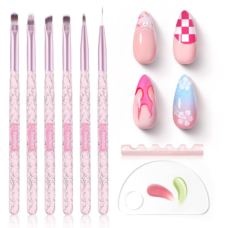 Beetles Gel Polish Nail Art Brushes Set - 6 Pcs