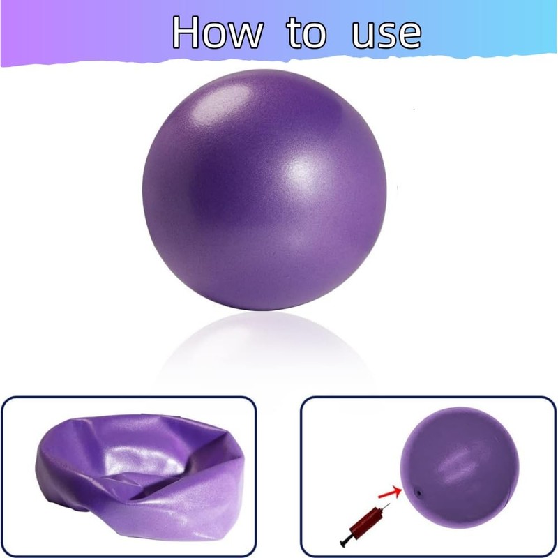 Lovgrin Exercise Pilates Ball, 2 Pcs Stability Ball Yoga Barre