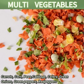 Dried Dehydrated Vegetables for Ramen Toppings, 7.05oz All Natural Dried Vegetable Flakes Soup Blend, Stews, Emergency Food, Camping Food, Soup & Salad Ingredient, Carrots