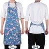 KFHENSOMR Floral Aprons with Pocket Waterproof Blooming Women‘s Aprons Adjustable