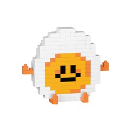 NOOLY Building Block for Food and Fruit, Mini Building Blocks Set for Children and Adults, Home and Office Decoration Toy WKLJM-04 (Cute Sun Egg, 221 Pieces)