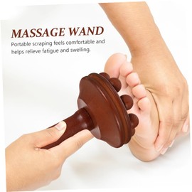 Minkissy Wooden Body Massage Brush for Muscle Relaxation Portable Manual Massage Tool for Legs Arms and Back Wooden Design