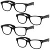 grinderPUNCH 4 Pairs Deluxe Reading Glasses Spring Hinge Stylish Readers