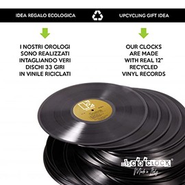 DISCOCLOCK - Enjoy The Silence Clock on 100% Recycled Vinyl Record Gift for All Fans Silent Clock Easy to Hang (Standard Dial)