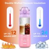 SLUXKE Stainless Steel Drinking Bottle 1 Litre with Time Marking,