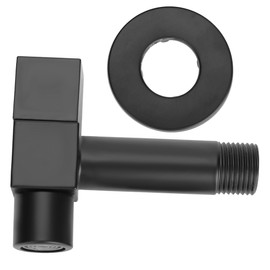 G1/2 Thread Black Copper Faucet Wall Mounted Single Cold Water Tap Bathroom AccessoryMop Pool Faucet