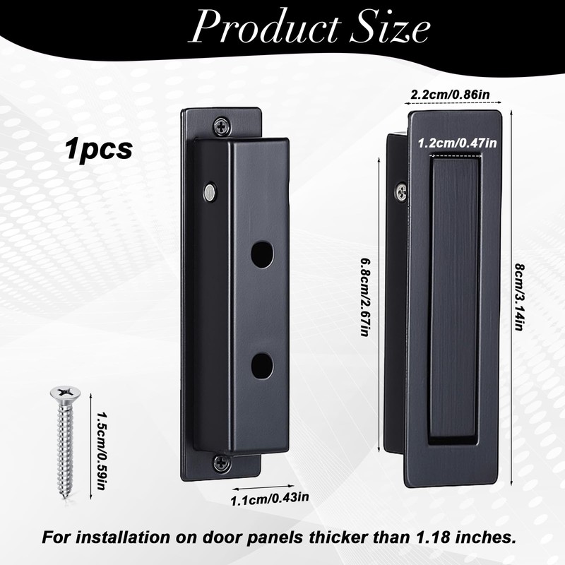 Exclaith Pocket Door Pull Handle, Pocket Door Handles Recessed Sliding