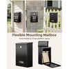 LAND·VOI Locking Wall-Mount Mailbox for Outside, with 4 Keys, Galvanized