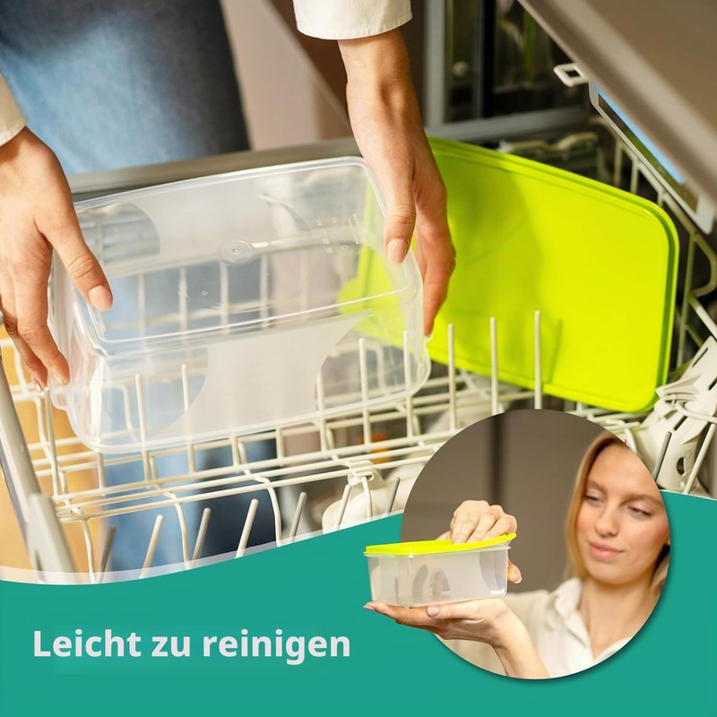MiraHome food storage containers, freezer containers, green, Austrian quality