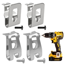 Pack of 4 Belt Clip Replacement Belt Hook Stainless Steel Hooks for Dewalt 20V Belt Clip with Screws Driver Belt Clip Drill Clip C 12V 18V XFD01 DTD144 DHP481