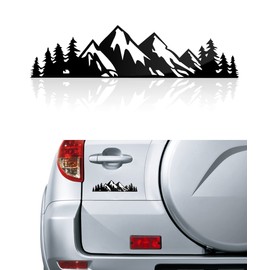 Flaconi Car Stickers,Car Decals,Car Stickers and Decals,Sticker for Car,Automotive Exterior Accessories,Car Decals Stickers for Outside of Car,Snow Mountain Tree Stickers for Car,Truck(Black)