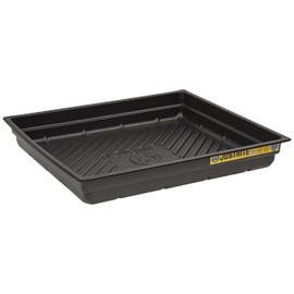 Justrite 28718 EcoPolyBlend Polyethylene Spill Tray, 37-3/4" Width x 5-1/2" Height x 34" Depth, Green