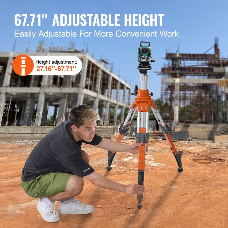 VEVOR Laser Level Tripod Stand with 5/8"-11 Thread, Aluminum Build