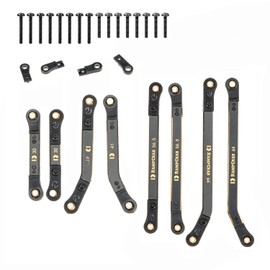 RampCrab High Clearance Links Set for SCX24 GX 470, Brass Links Set, Upgrade Parts for SCX24, 1/24 RC Crawler Car Upgrade Accessories, Black