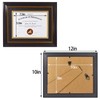 Golden State Art, 8x10 Frame for 6x8 Diploma/Certificate, Black Gold