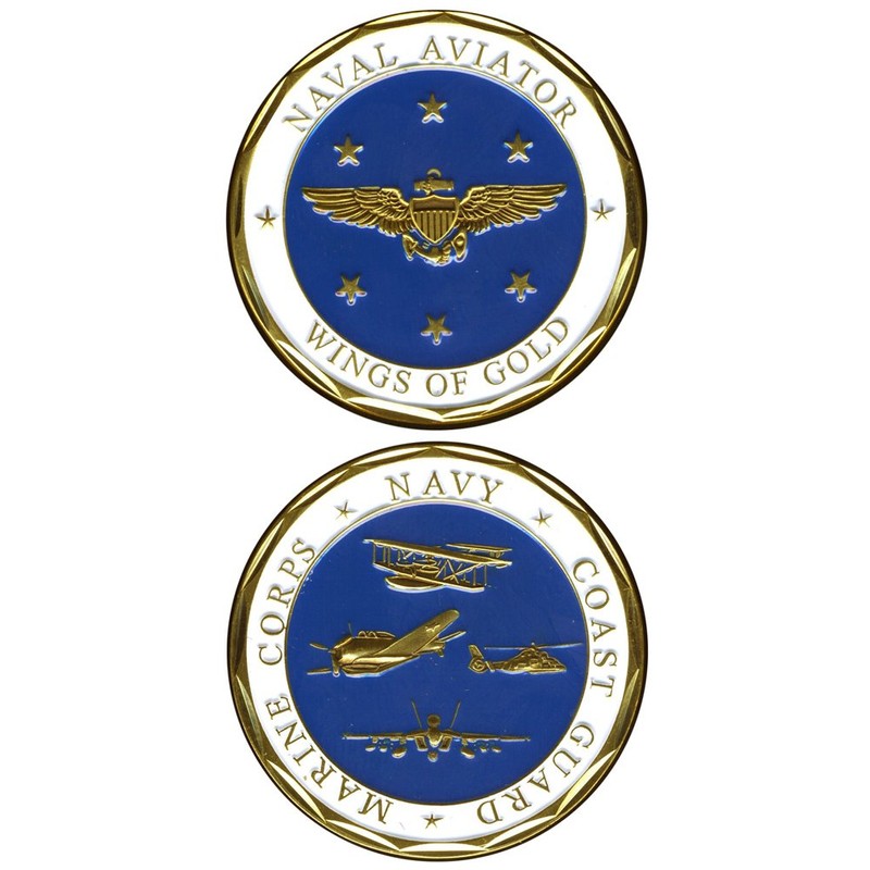 U.S. NAVAL AVIATOR "WINGS OF GOLD" Challenge Coin-Eagle Crest 2265