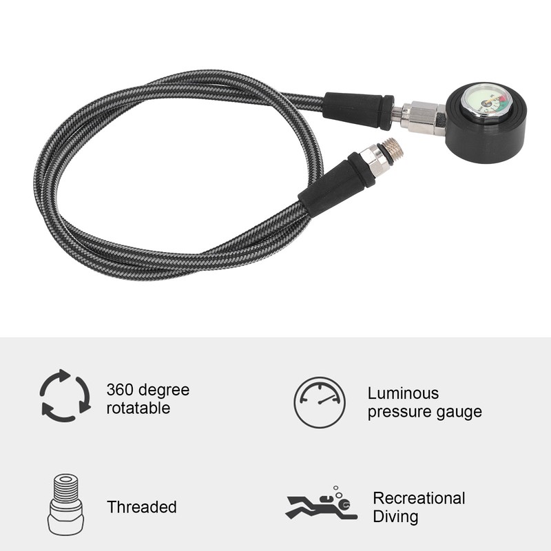 Scuba Diving Pressure Gauge Luminous Submersible Pressure Gauge with High