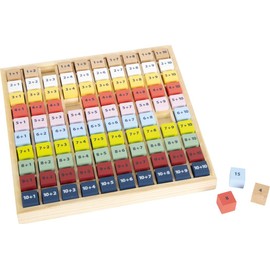 Small Foot 12415 Addition "Educate" Calculation Board Made of FSC 100% Certified Wood, Learning to Calculate from 6 Years, Multi-Colour, Approx. 19 x 19 x 2 cm