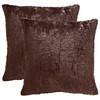 SAFAVIEH Kiki Dark Truffle Throw Pillows (Set of 2), 20"