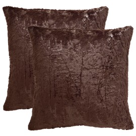 SAFAVIEH Kiki Dark Truffle Throw Pillows (Set of 2), 20" x 20"