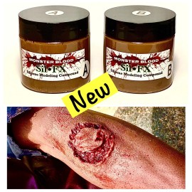 Monster Blood Silicone Modeling Compound for SFX Dark Skin Tone 4.5 oz Kit.