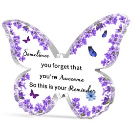 WTOPP Inspirational Gifts For Women Butterfly Shape Acrylic Encouragement Gifts For Family Friend Her BFF Thank You Appreciation Gifts For Colleague Coworker Boss Teacher