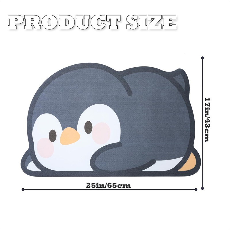 Tyrafry Cute Animal Bath Mat - Lovely Penguin Non-Slip Super