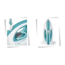 Smoby Toys - Children's Irons (Turquoise/White) - Toy Iron for Playing for Children from 3 Years