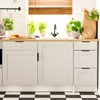 JIZZU 12 Pack Concealed Kitchen Door Handles, Black Cabinet Handles,