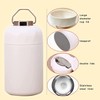 Khobisoft Food Flask With Folding Spoon, 600ml (20oz) Stainless Steel