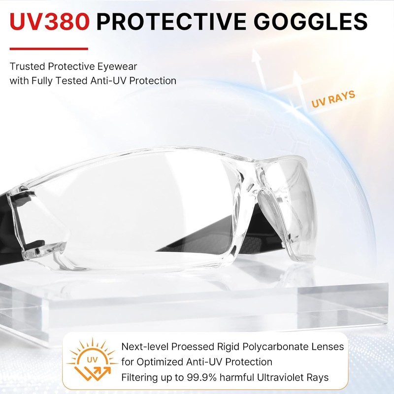 anteojos de seguridad transparentes para hombres a granel, ANSI Z87.1