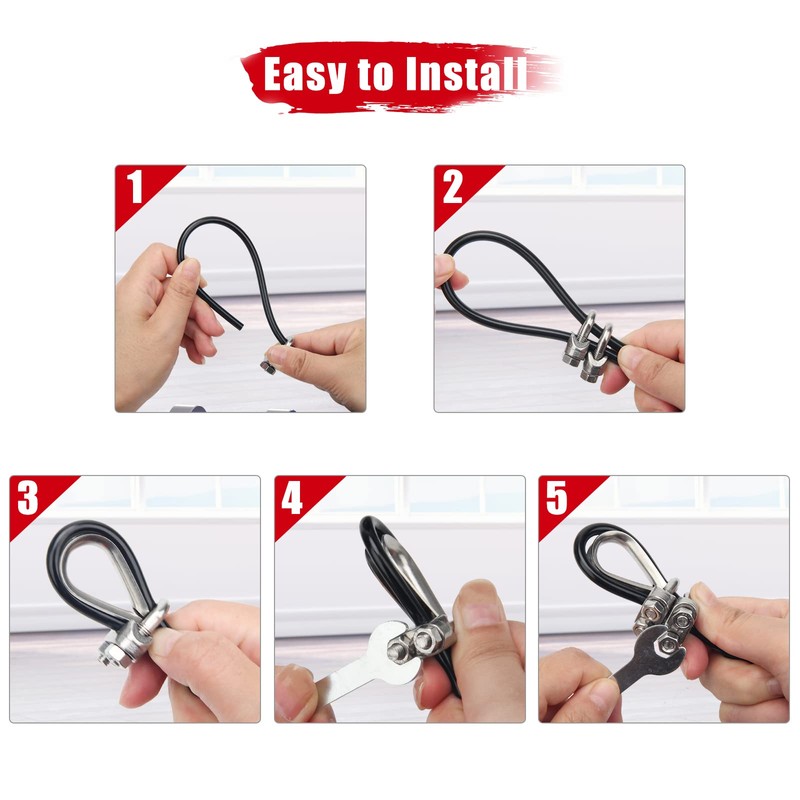 Windspeed 6 Meter Home Gym Replacement Cables, Adjustable Fitness Pulley