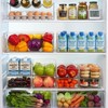 Hudgan 8 Pack Freezer Organizer Bins,Stackable,Clear Bins for Fridge,Pantry