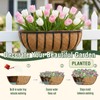 4 Pcs 24" Trough Coco Liner for Planter, 100% Natural