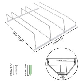 Kurtzy Chrome Glashalter Edelstahl Weinglas Halterung Weinglashalter Regal Schrankeinsatz mit Schrauben & Dübel – 34x32cm Gläserhalterung Hängend für Stielgläser – Glas Aufhängen Bar & Küche